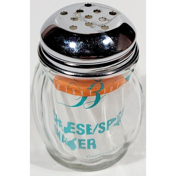 (Set of 1) 6 oz Glass Cheese and Spice Shakers w/ Perforated and Slotted Caps - Picture 4 of 7